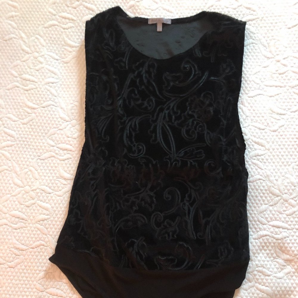 Velvet leotard sleeveless